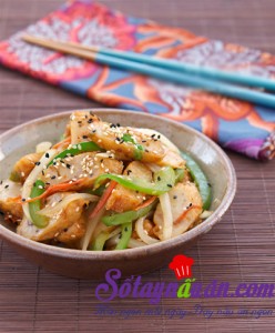 Món ngon cuối tuần, chả cá xào ớt chuông