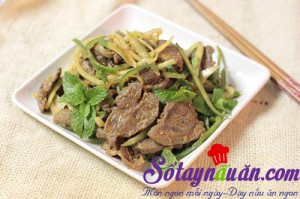 Món ngon cuối tuần, Hướng dẫn cách làm bò trộn hành tây dưa chuột thơm ngon