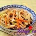 Hướng dẫn làm mì hải sản ngon mê ly, Đổi vị mực xào nấm