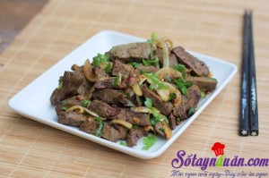 Món ăn Việt Nam, Gan xào ngũ vị bổ huyết