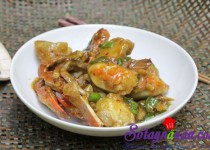 Ghẹ rang sốt dầu hào