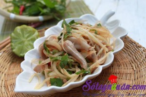 Món nhậu, Nộm đu đủ xanh tai lợn
