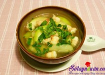 Canh bí nấu tôm