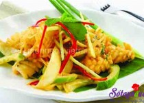 Gỏi mực chiên giòn
