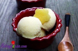 Khai vị tráng miệng, Kem dứa tươi mát