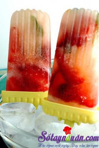 Khai vị tráng miệng, Kem que chanh dâu tây