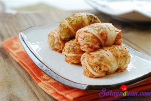 Món rang, Kim chi cuộn cơm rang 1