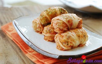 Nấu ăn món ngon mỗi ngày với Nấm, Kim chi cuộn cơm rang 1