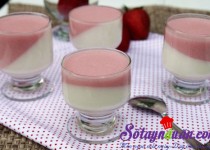 Thạch dâu tây hai lớp