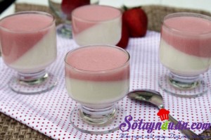 Khai vị tráng miệng, Thạch dâu tây hai lớp