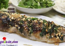 Cá nướng cuộn bánh tráng