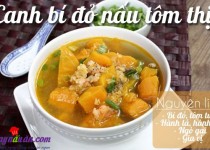 Canh bí đỏ nấu thịt
