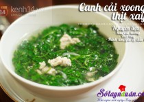 Canh cải xoong nấu thịt xay
