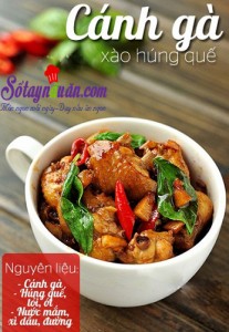 Món ngon cuối tuần, Cánh gà xào húng quế