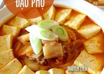 Canh kim chi đậu phụ