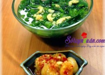 Canh mồng tơi nấu tôm