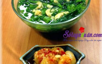 Nấu ăn món ngon mỗi ngày với Tôm khô, Canh mồng tơi nấu tôm