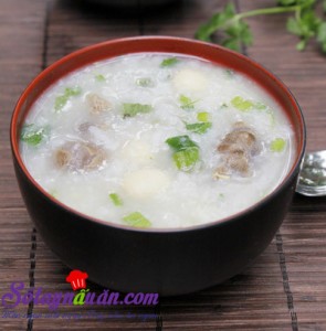 Cách nấu cháo, Cháo bắp bò hạt sen