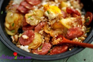 Món ngon cuối tuần, Cơm khoai tây xúc xích