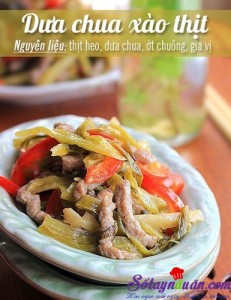 Món ngon cuối tuần, Dưa chua xào thịt nạc