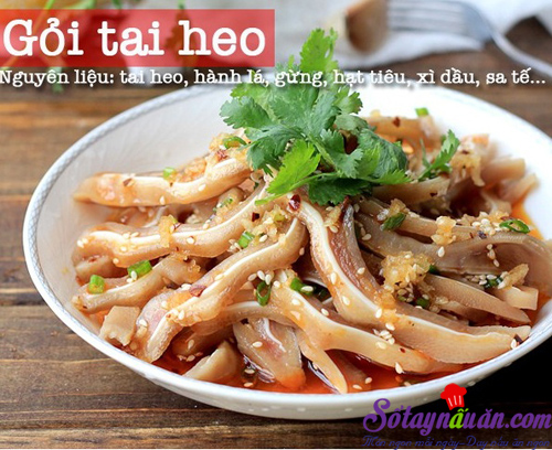 Nấu ăn món ngon mỗi ngày với Tai heo, Gỏi tai heo chua ngọt