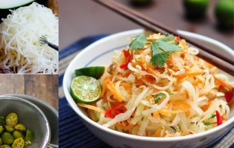 Nấu ăn món ngon mỗi ngày với Lạc rang giã thô, Nộm đu đủ xanh