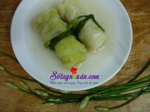 Món hấp, thịt cuộn bắp cải