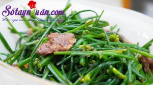 Món ngon cuối tuần, thịt bò xào hẹ
