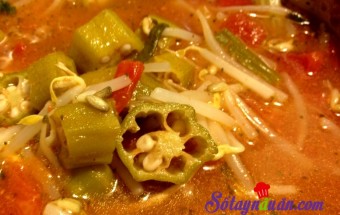 Nấu ăn món ngon mỗi ngày với Ớt chuông đỏ, canh giá đỗ đậu bắp