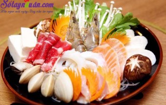 Nấu ăn món ngon mỗi ngày với Cải canh, nguyên liệu lẩu nấm hải sản