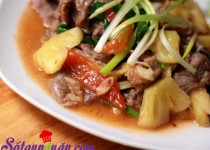 Thịt bò xào dứa thơm ngon bổ dưỡng
