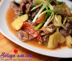 Món ngon cuối tuần, Thịt bò xào dứa
