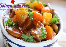 Thịt bò hầm khoai môn tiếp năng lượng cho ngày mới