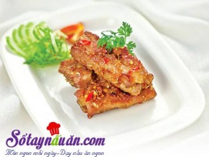 Món ngon cuối tuần, sườn chiên tỏi ớt