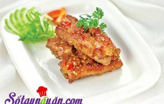 Nấu ăn món ngon mỗi ngày với Sườn lợn, sườn chiên tỏi ớt