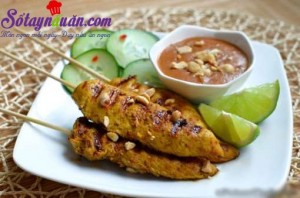 Món ăn Thái, Thịt gà xiên que nướng kiểu Thái