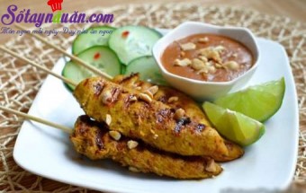 Món ăn Thái, Thịt gà xiên que nướng kiểu Thái