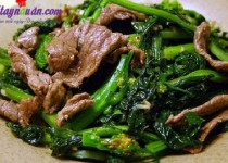 Cải ngọt xào thịt bò ngon đúng điệu