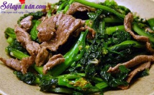 Món ăn Việt Nam, cải xào thịt bò