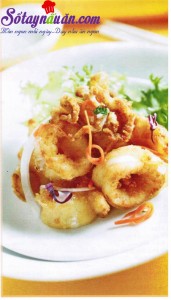 Món ăn Việt Nam, mực rán giòn sốt mật ong
