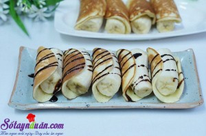 Đồ ăn vặt, Pancake cuộn chuối