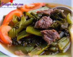 Món nhậu, thịt bò xào cải chua