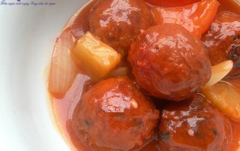 Nấu ăn món ngon mỗi ngày với Dầu hào, thịt viên sốt chua ngọt 6