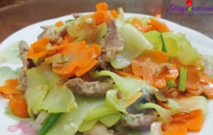 Món ngon mỗi ngày, Cách làm su su xào thịt lợn