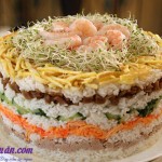 , Cách làm tháp cơm sushi 8 tầng lại ngon dễ làm kết quả