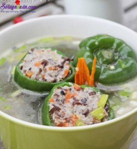 Món ăn miền Nam, Hướng dẫn cách nấu canh ớt chuông nhồi thịt ngon