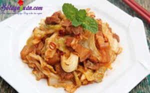 Món ăn Việt Nam, Cách làm bắp cải xào thịt ba chỉ đậm đà ngon cơm