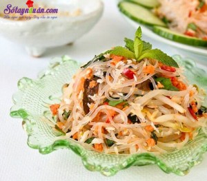 Món ngon cuối tuần, cách làm miến trộn chua cay