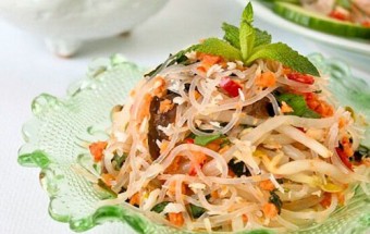Nấu ăn món ngon mỗi ngày với Tôm khô, cách làm miến trộn chua cay