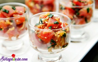 Món salad, cách làm salad cá hồi 10